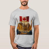 "Canadian Pride Polar Bear Tee – Majestic Wilderne T-shirt (Voorkant)