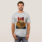 "Canadian Pride Polar Bear Tee – Majestic Wilderne T-shirt (Voorkant volledig)