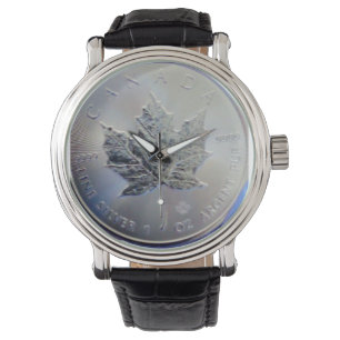 Canadian Pure Silver Maple Leaf Horloge