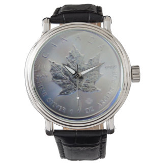 Canadian Pure Silver Maple Leaf Horloge
