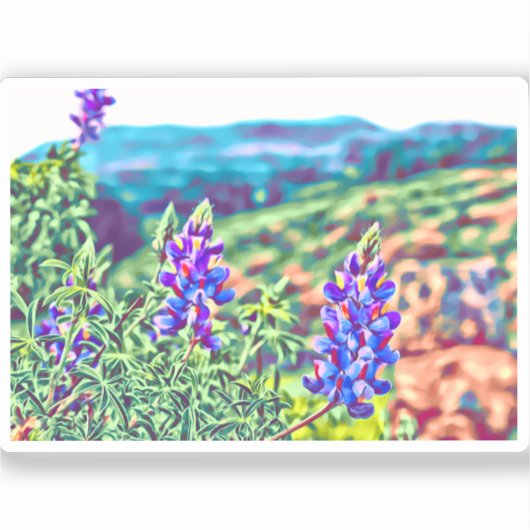 Canadian Purple Flowers Vinyl Sticker (Voorkant)