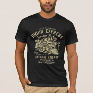 Canadian Railway Vintage Steam Locomotive T-shirt