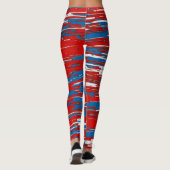 Canadian Red Blue Hockey. Leggings (Achterkant)
