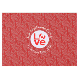 Canadian Red LOVE Flag gepersonaliseerd Tafelkleed