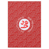 Canadian Red LOVE Flag gepersonaliseerd Tafelkleed (Voorkant)