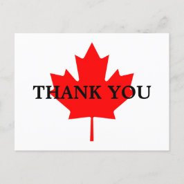 Canadian Red Maple Leaf Bedankt Briefkaart