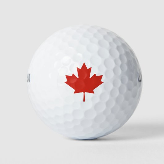 Canadian Red Maple Leaf Canada Golfballen (Voorkant)
