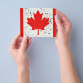 Canadian Red Maple Leaf CANADA Peeling Paint Print Flyer (Hand)