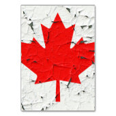 Canadian Red Maple Leaf CANADA Peeling Paint Print Kaart (Voorkant)