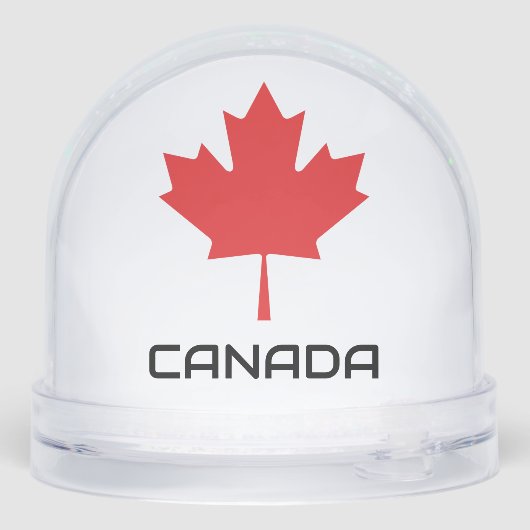 Canadian Red Maple Leaf Snow Globe – Patriotic  Sneeuwbol (Achterkant)