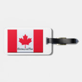 Canadian Red Travel Labels personaliseren (Achterkant horizontaal)