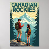 Canadian Rockies: A Retro Escape Poster (Voorkant)