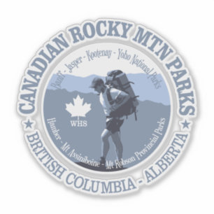Canadian Rocky Mtn Prks (BG) Sticker