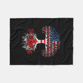 Canadian Roots American Grown Canada Flag Men Fleece Deken (Voorkant (Horizontaal))