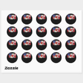 Canadian Roots Half American Flag Canada Ronde Sticker (Vel)