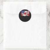Canadian Roots Half American Flag Canada Ronde Sticker (Tas)
