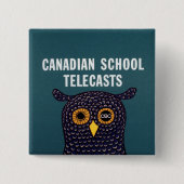 Canadian School Telecasts Vierkante Button 5,1 Cm (Voorkant)