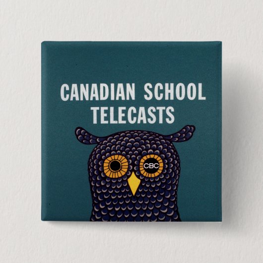 Canadian School Telecasts Vierkante Button 5,1 Cm (Voorkant)
