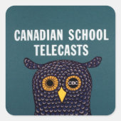 Canadian School Telecasts Vierkante Sticker (Voorkant)