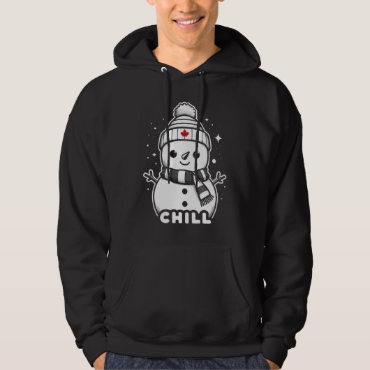 Canadian Snowman Chill Hoodie (Voorkant)