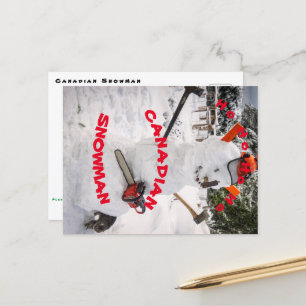 Canadian Snowman - Een echte Canadese Lumberjack Briefkaart