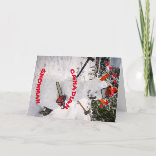 Canadian Snowman - Een echte Canadese Lumberjack P Feestdagen Kaart