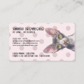 Canadian Sphynx Cat Pink Dots Visitekaartje (Achterkant)