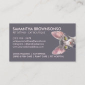 Canadian Sphynx Cat Visitekaartje (Achterkant)