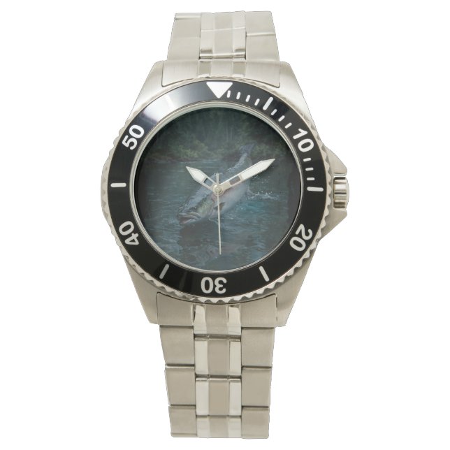 Canadian Steelhead Salmon Horloge (Voorkant)