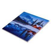 Canadian Sunset, landschapsfoto bij de schemering, Tegeltje (Zijkant)