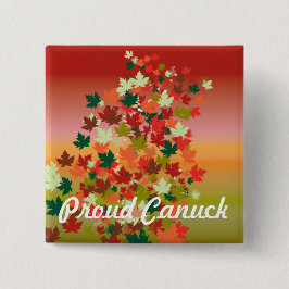 Canadian Sunset Vierkante Button 5,1 Cm