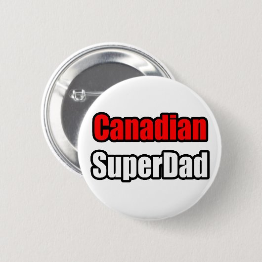 Canadian SuperDad Ronde Button 5,7 Cm (Voorkant /achterkant)