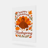 Canadian Thanksgiving Autumn Celebration Classic T Acryl Bord (Hoek)