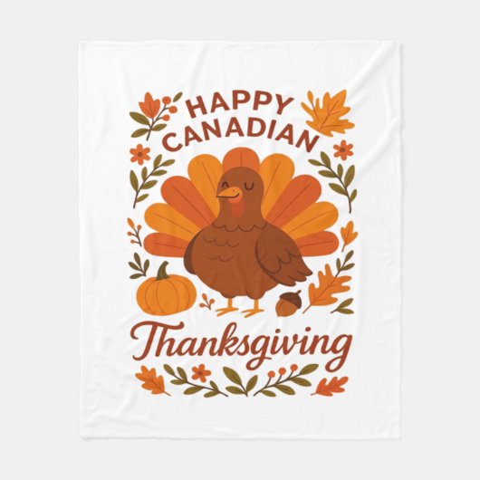 Canadian Thanksgiving Autumn Celebration Classic T Fleece Deken (Voorkant)