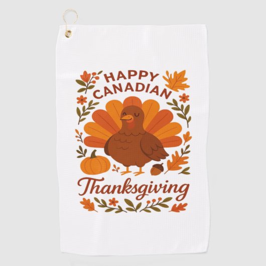 Canadian Thanksgiving Autumn Celebration Classic T Golfhanddoek (Voorkant)