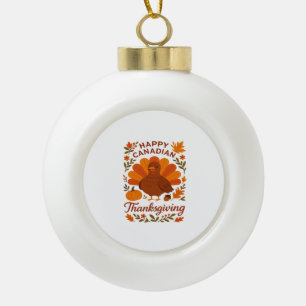 Canadian Thanksgiving Autumn Celebration Classic T Keramische Bal Ornament
