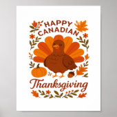 Canadian Thanksgiving Autumn Celebration Classic T Poster (Voorkant)