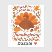 Canadian Thanksgiving Autumn Celebration Classic T Sticker (Vel)
