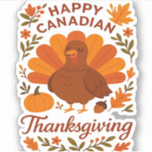 Canadian Thanksgiving Autumn Celebration Classic T Sticker (Voorkant)