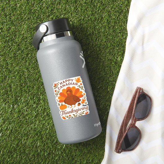Canadian Thanksgiving Autumn Celebration Classic T Sticker (HydroFlask Insitu)