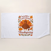 Canadian Thanksgiving Autumn Celebration Classic T Strandlaken (Voorkant)