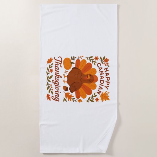 Canadian Thanksgiving Autumn Celebration Classic T Strandlaken (Voorkant)