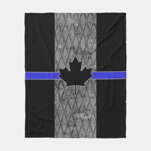 Canadian Thin Blue Line Flag Fleece Deken (Voorkant)