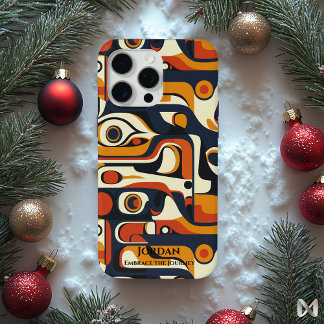 Canadian Totem Art Fusion – Abstracte cultuur iPhone 15 Pro Max Hoesje