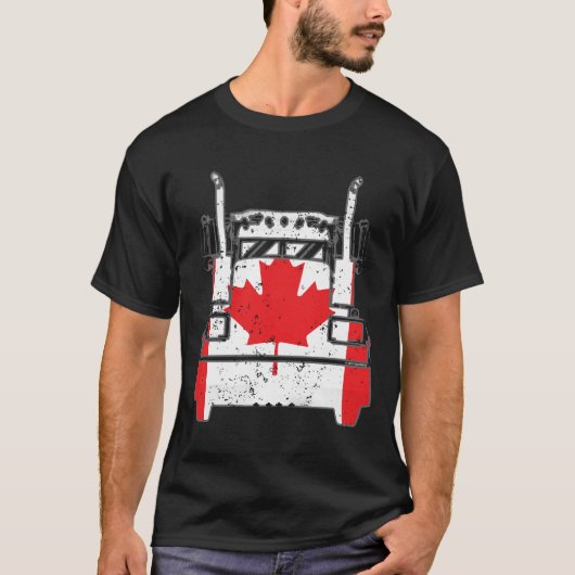 Canadian Trucker Canada Flag Truckers T-shirt (Voorkant)