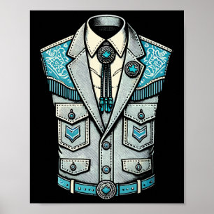 Canadian Tuxedo Denim Tuxedo Canada Maple Leaf Den Poster