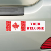 Canadian Veteran UW WELCOME Bumpersticker (Op auto)