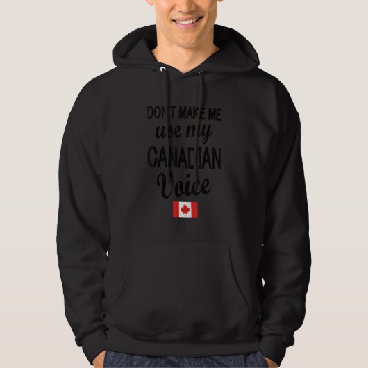 Canadian Voice Canada Flag Canadian Roots Hoodie (Voorkant)