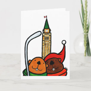 Canadian Wenskaart Funny Canadian Beavers Card Kaart