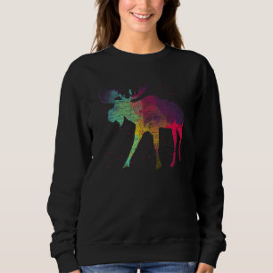 Canadian Wildlife Animal Alaska Elk Antlers Kleur Trui